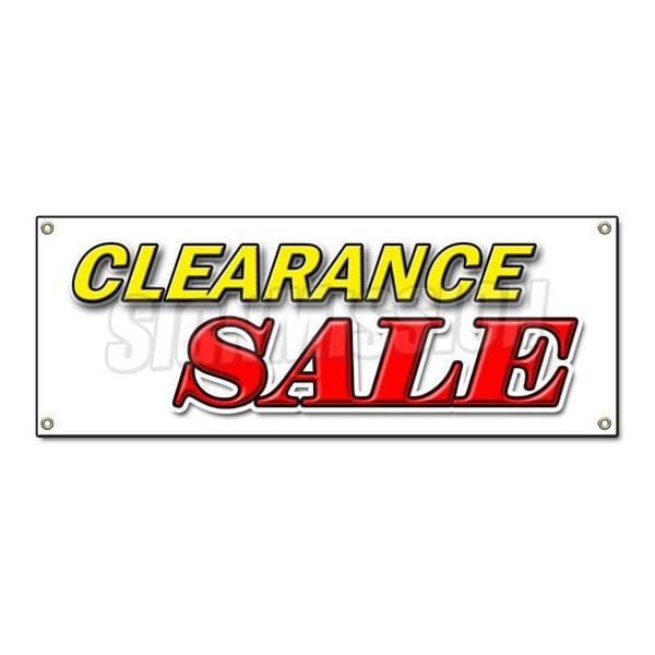 CLEARANCE SALE BANNER SIGN retail signs huge 50% slashed discount bargain